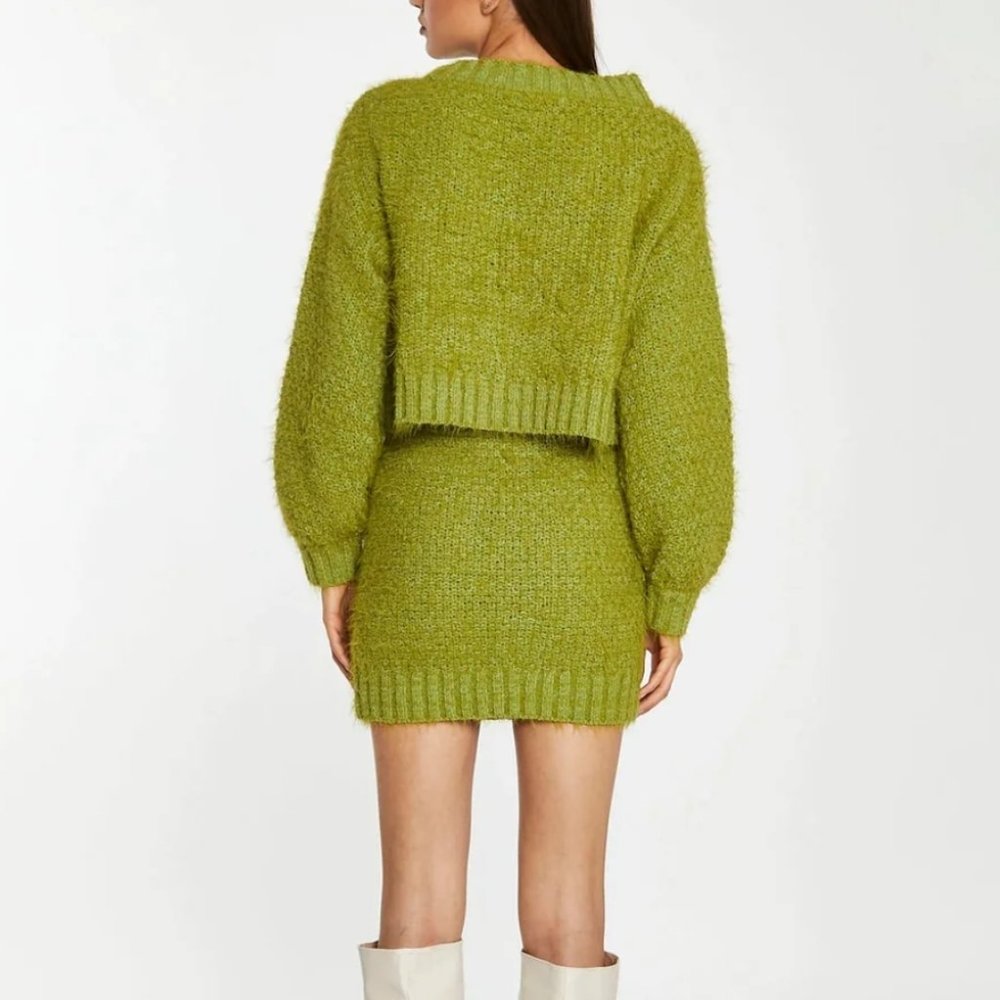 Fuzzy knit Skirt + Sweater Set
